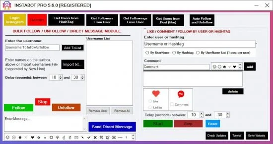 InstaBot Pro 7.3.3_Instagram自动点赞与IG群发软件_附注册机
