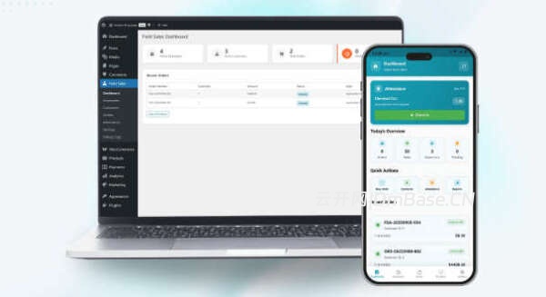 全开源现场销售管理&外勤员工考勤APP源码/WordPress后端