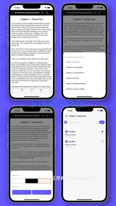 全开源React Native小说阅读社交平台APP源码/小说社区平台源码