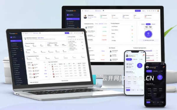 多语言HRM管理系统源码/GPS防作弊/线下考勤/Web+App