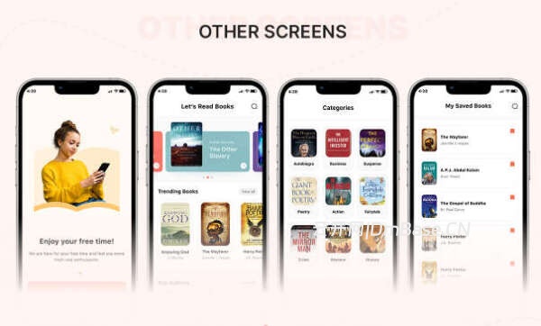 Flutter在线电子书阅读APP源码/含Web管理后台