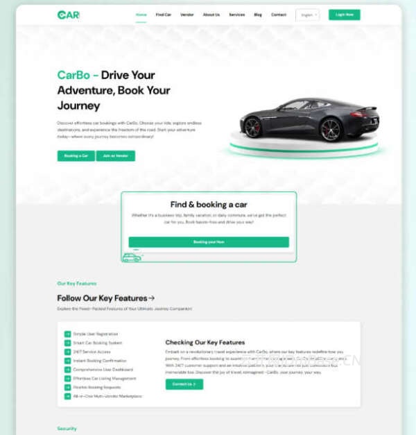 全开源汽车租赁及汽车预订APP源码/Web+App