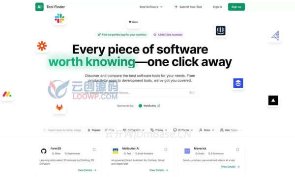 AI工具搜索平台源码/AI资源导航网源码/AI网址导航源码