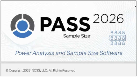 NCSS PASS 2026激活版v26.0.1 样本量计算与效能分析软件