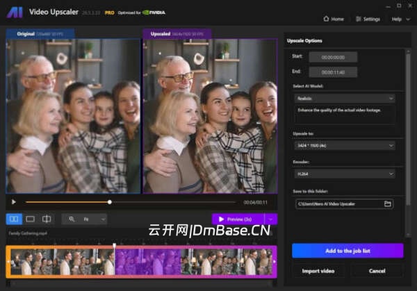 Nero AI Video Upscaler Pro注册版v1.3.13.0 AI视频增强软件