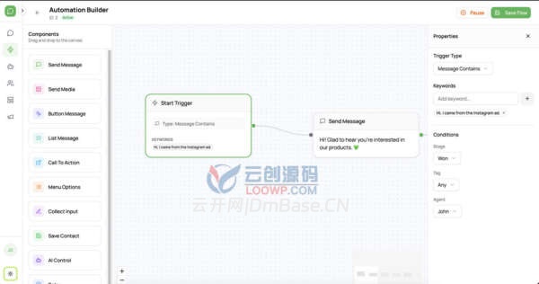全渠道WhatsApp自动化营销与CRM管理平台源码