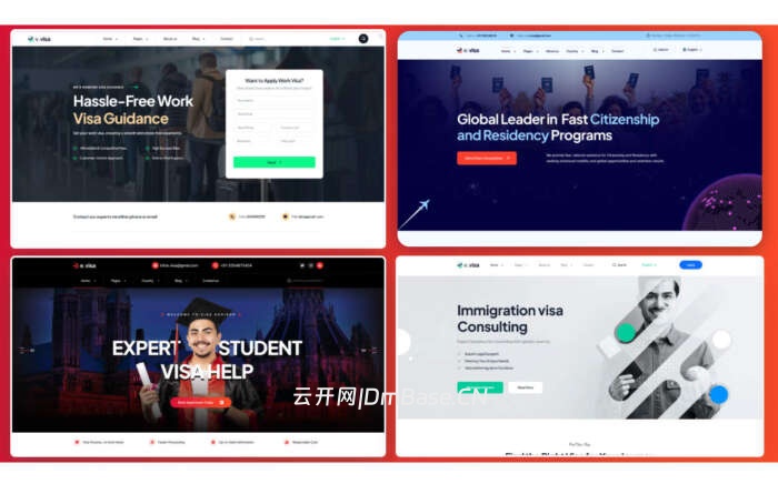 移民签证管理网站源码/SaaS移民签证咨询平台