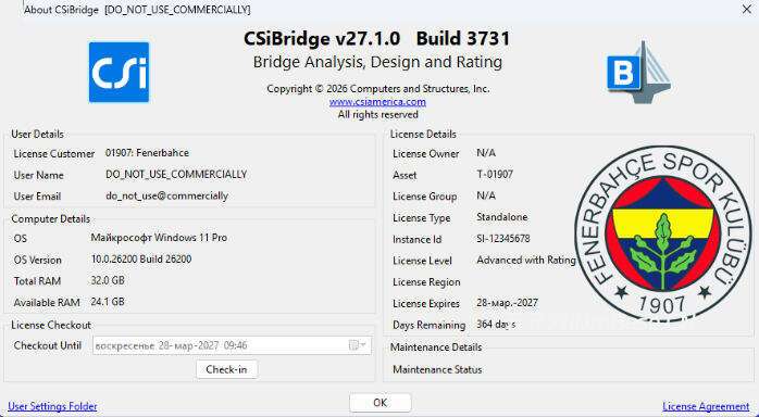 CSI Bridge Advanced完整版V27.1.0_含荷载评级+中国规范