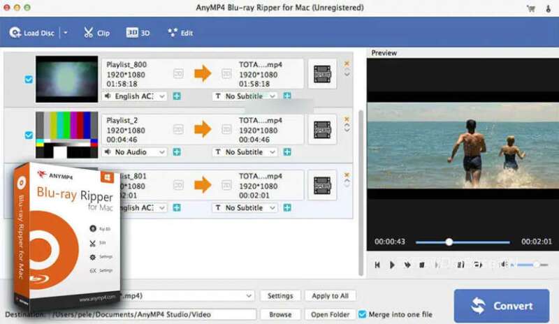 AnyMP4 Blu-ray Ripper for Mac 9.0.80_MacOS蓝光转录工具