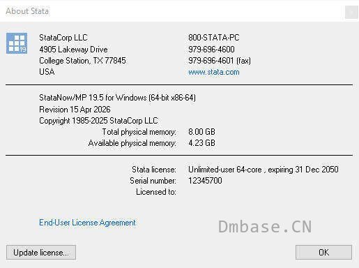 StataCorp StataNow MP 19.5_统计分析软件_Build20260415