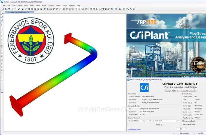 CSI CSiPlant激活版V10.0.1 | 管道应力分析软件
