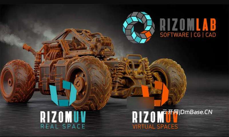 RizomUV 2025.0.63_UV贴图软件_3D模型UV展开工具