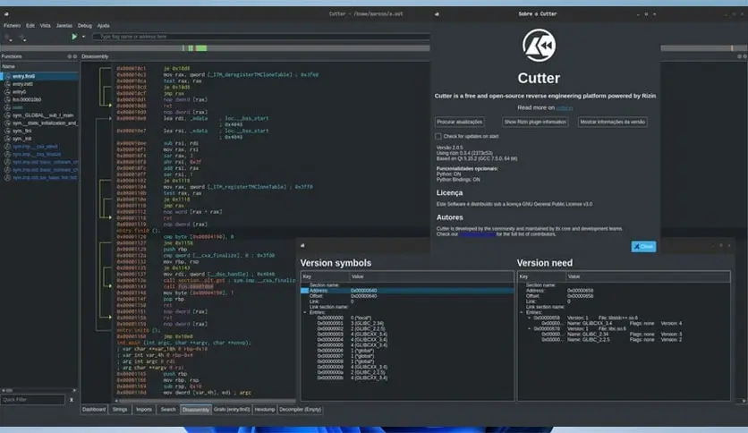 Rizin Cutter 2.4.1_逆向工程软件_反汇编工具