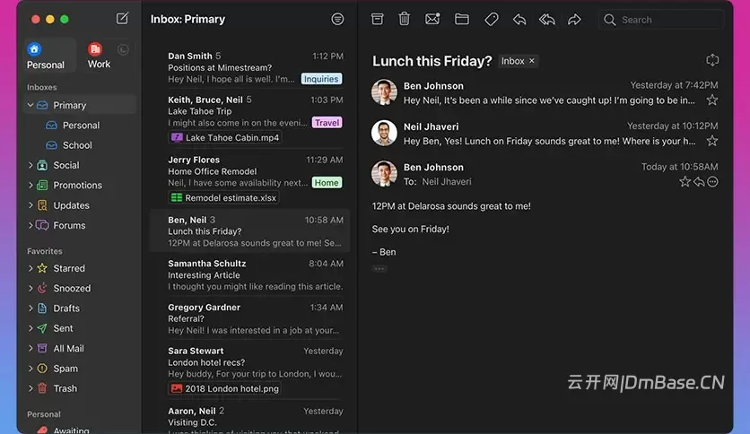 Mimestream for macOS 1.10.2_Gmail客户端