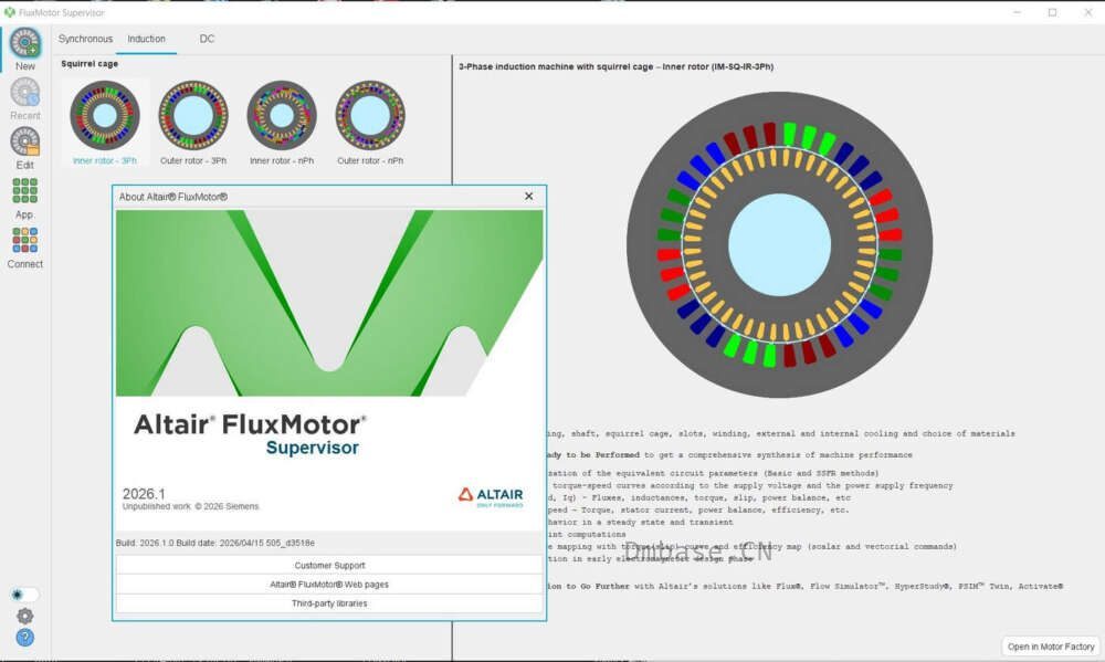 Altair Flux & FluxMotor 2026.1_电磁仿真软件