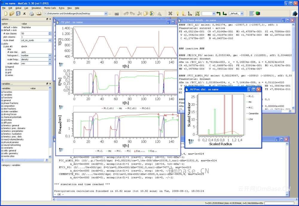 MatCalc 6.11_材料计算软件_相变动力学模拟