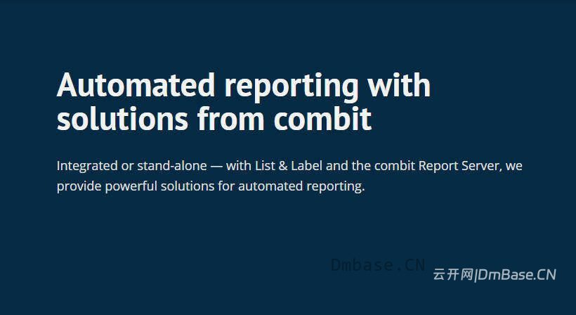 Combit Report Server 31.2_企业级网页报表服务器