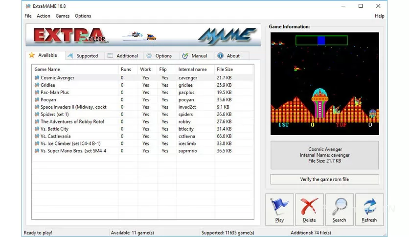 ExtraMAME下载V26.7_多街机游戏模拟器_MAME模拟器