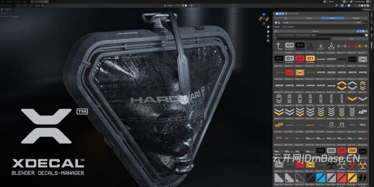 拖拽式贴花管理Blender插件_XDECAL Manager v1.11