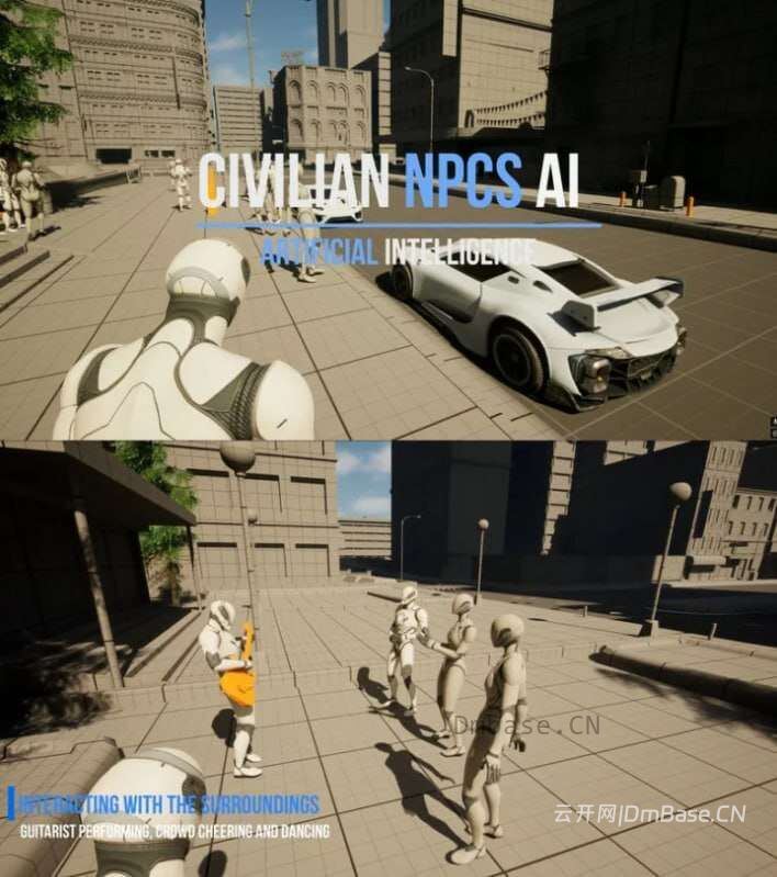 Civilian NPCs AI_UE5智能NPC人群AI插件