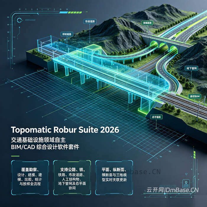Topomatic Robur Suite 2026.8_交通BIM设计软件