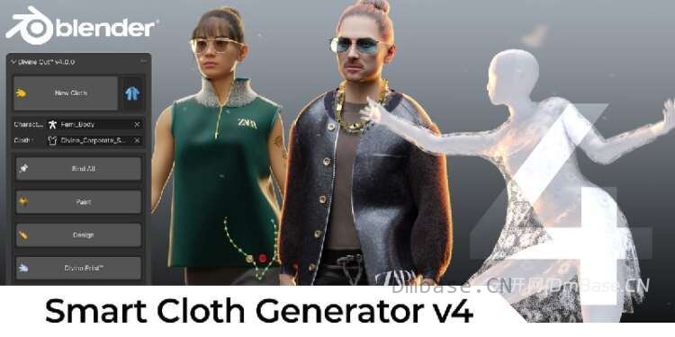 Blender智能服装生成插件_Divine Cut v4.0.9