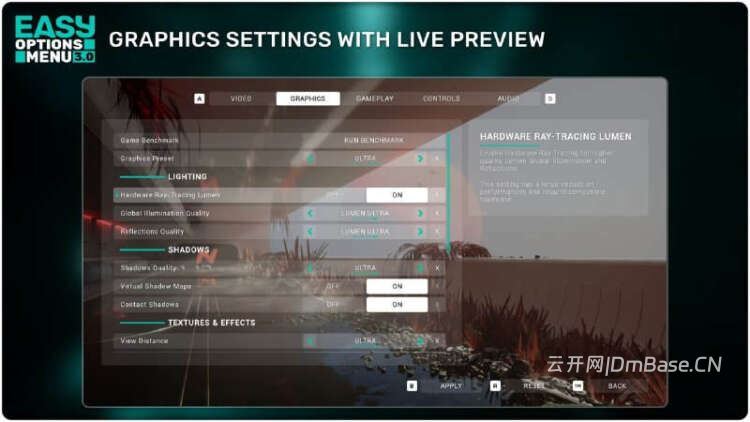 UE游戏设置菜单插件_Easy Options Menu V3.0