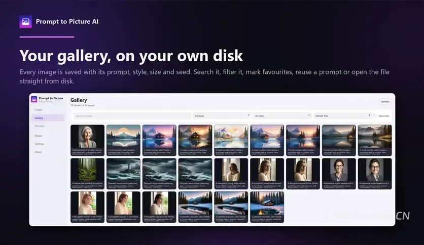 Prompt to Picture AI V1.0.3_离线AI绘画工具_本机文生图软件