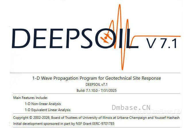 DEEPSOIL 2025 (v7.1.10)_地震波传播分析软件