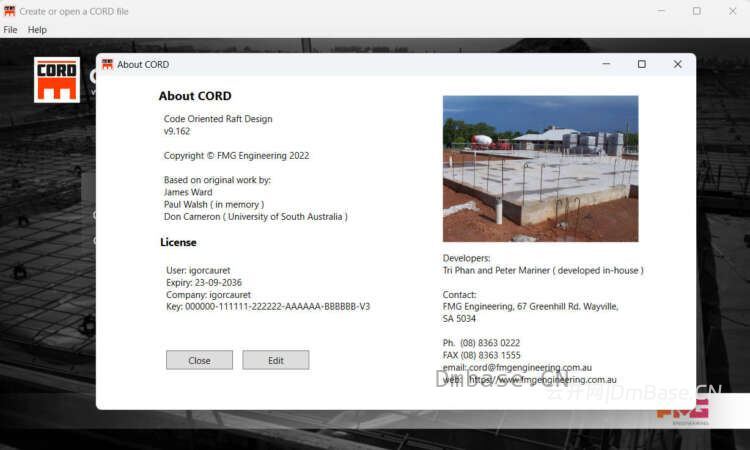 FMG Engineering CORD v9.162_住宅基础设计分析软件