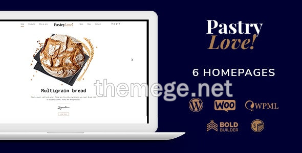 Pastry Love面包店网站模板WordPress主题V1.2.9