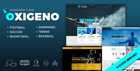 Oxigeno免费版V1.3.9(运动俱乐部网站模板WordPress主题)
