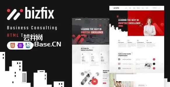 Bizfix设计精美HTML商业咨询网站模板