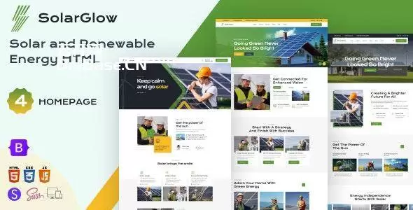 Solarglow太阳能和可再生能源企业网站模板