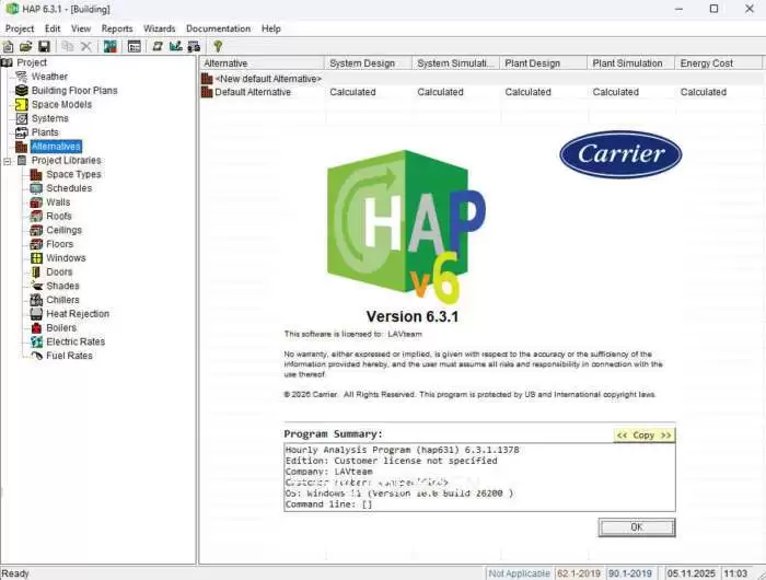 Carrier HAP v6.3.1 暖通设计软件｜负荷计算+全年能耗模拟