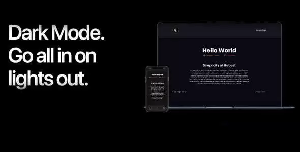 WP Dark Mode Ultimate激活版(v4.0.5)网站整体深色模式插件