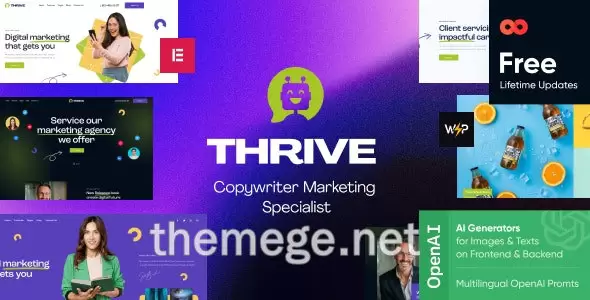 Thrive免费版v1.1(营销工作室和设计网站WP主题)