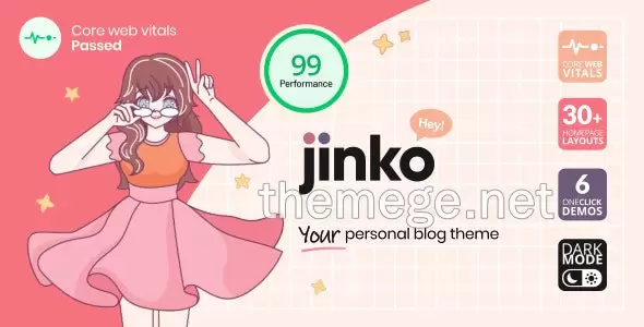Jinko激活版v1.1.4(轻量级个人博客网站模板WP主题)
